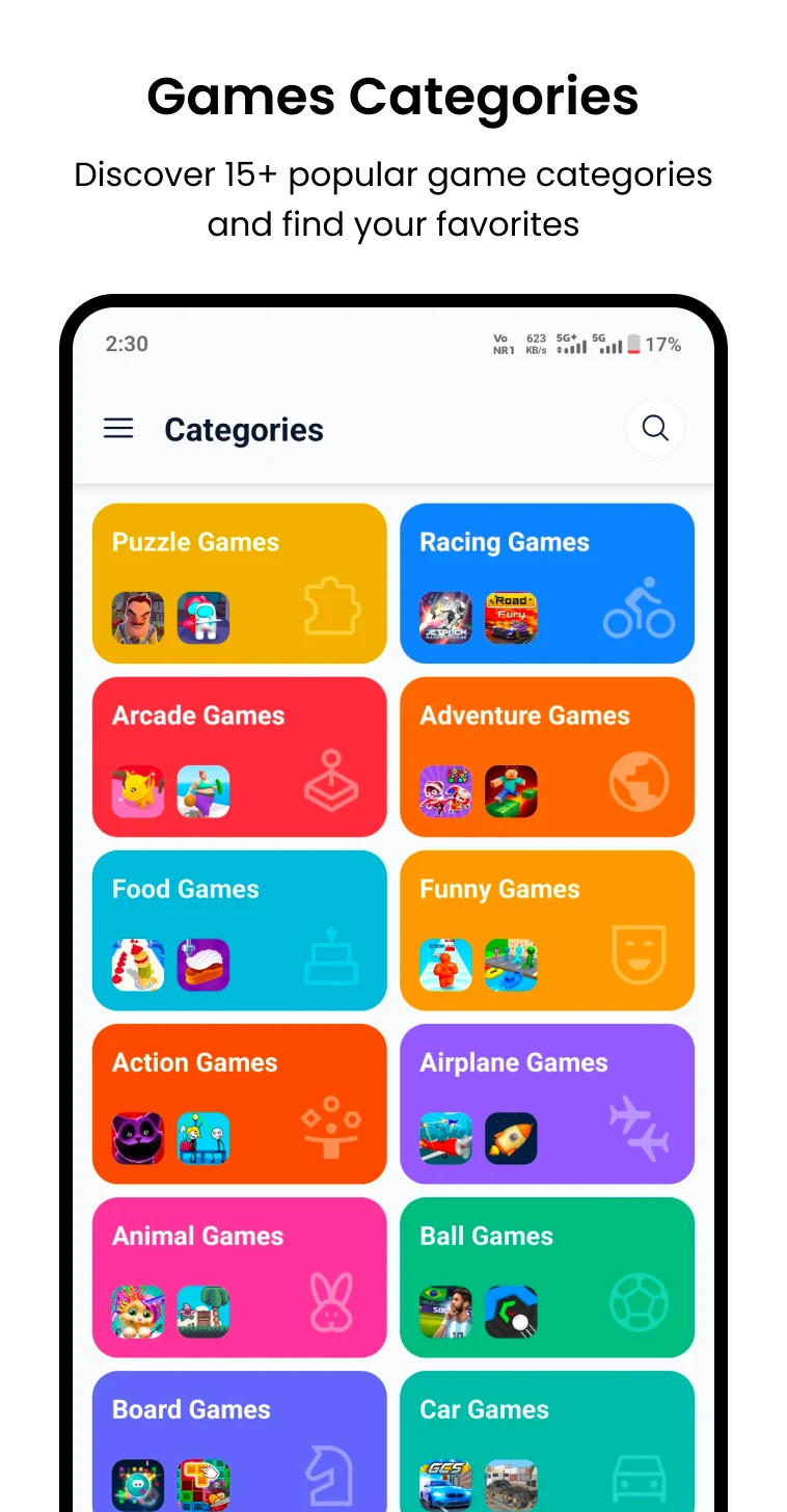 All in one Game, Casual Games screenshot