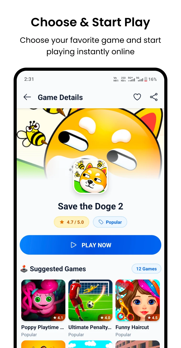 All in one Game, Casual Games screenshot